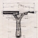 cult object, vorne, zeichnung, 1999, pitztal, arteologie, dr. arkadasch