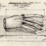 humanoider fund, zeichnung 2, lechtal 1992, dr. arkadasch, arteologie
